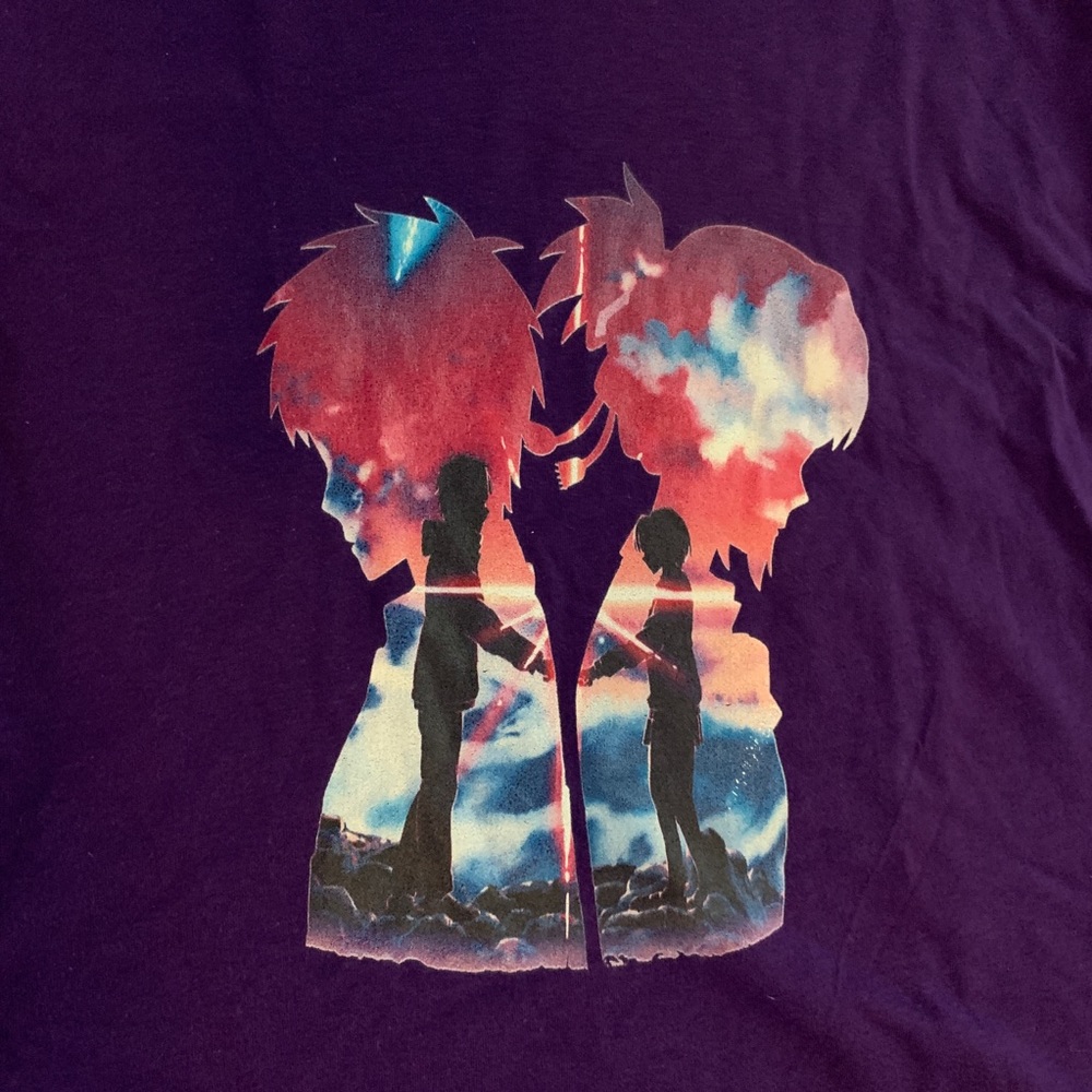 ✨Anime “Your Name” Purple Graphic Tee Size S